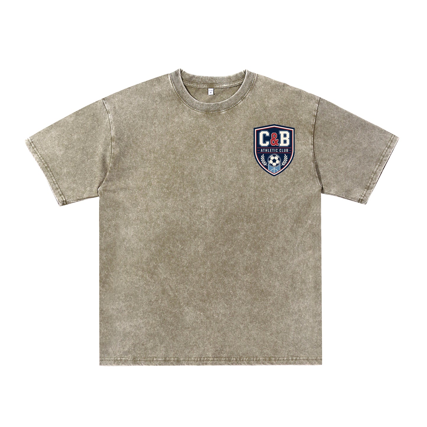 Alternate angle of green t恤 featuring C&B ATHLETIC CLUB Vintage Tee