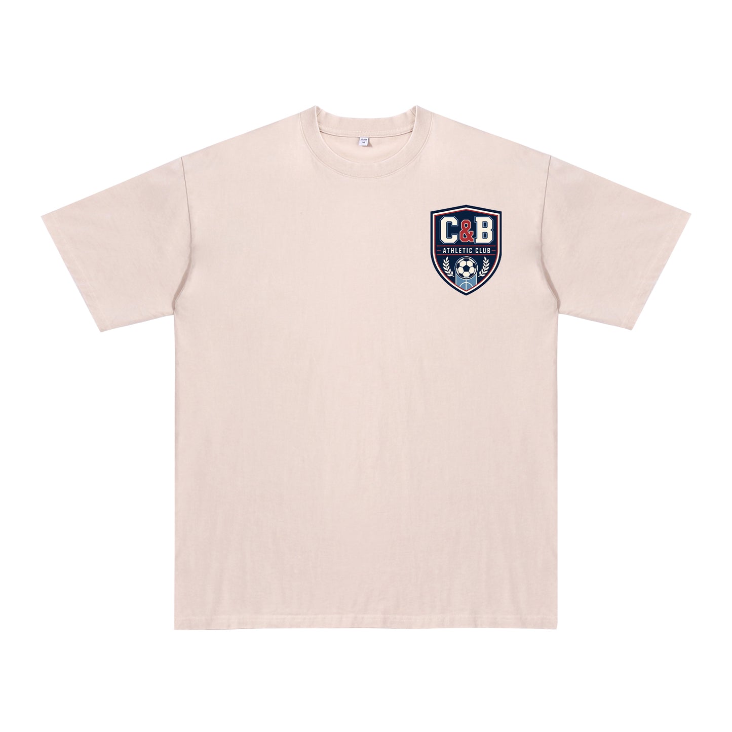 Detail view of t恤 featuring C&B ATHLETIC CLUB Vintage Tee