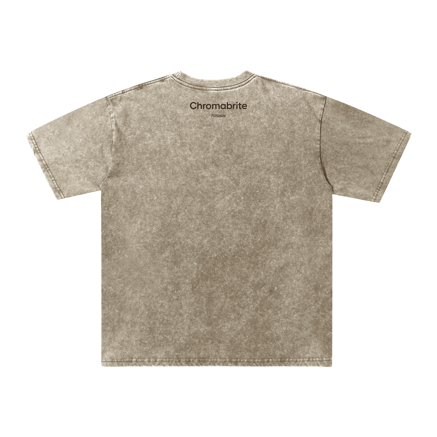 ChromaBrite Vintage Acid-Wash Oversized Graphic T-Shirt – Flaming Heart Dice "In Progress" Streetwear Tee ChromaBrite Clothing