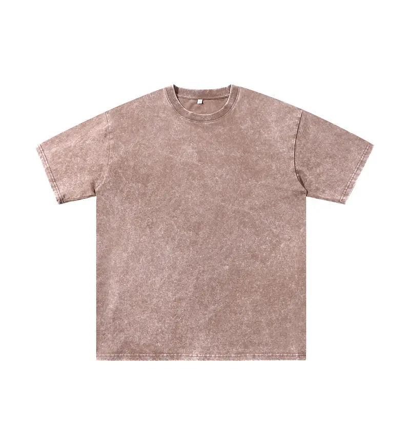 Unisex Oversized Heavyweight Washed T-Shirt - Dark Gray / Vintage Streetwear Drop Shoulder Boxy Tee ChromaBrite Clothing