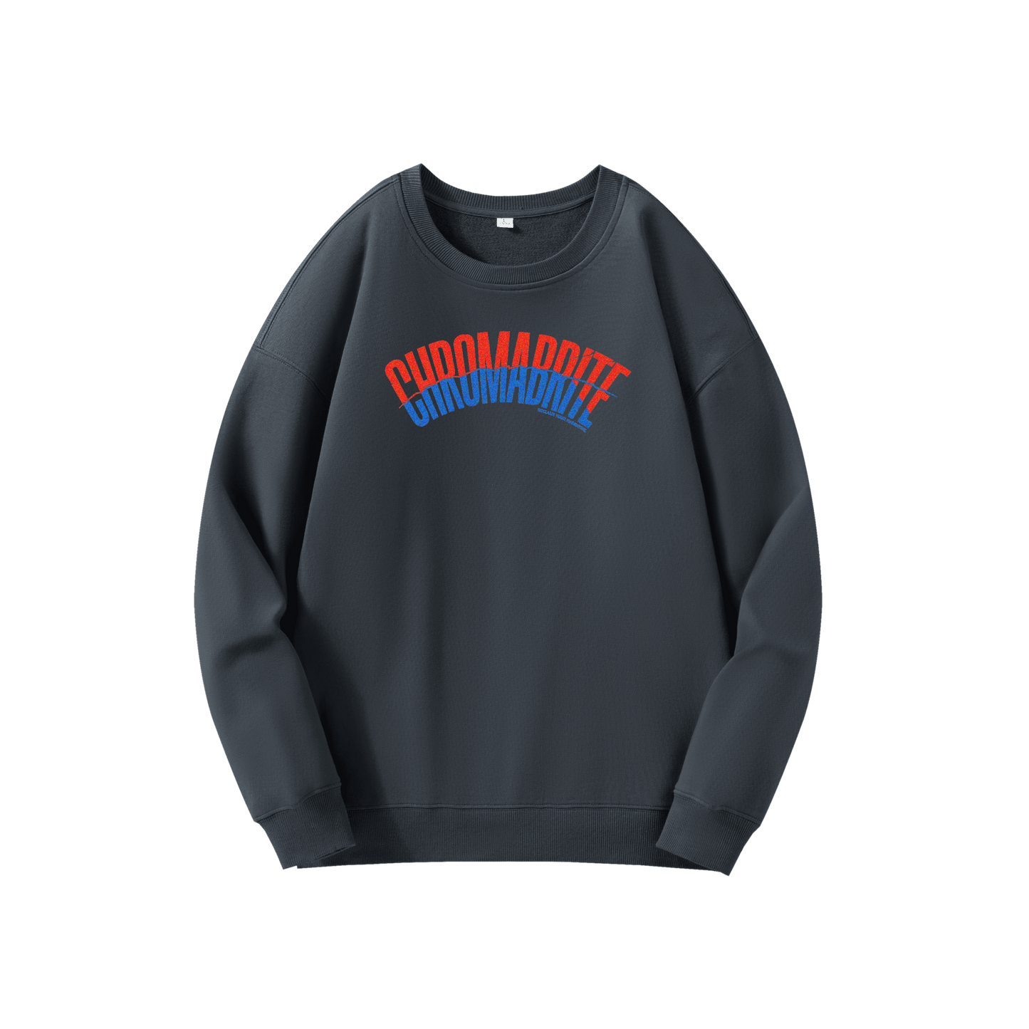 Chromadize Oversized Crewneck Sweatshirt – Vintage Letter Graphic Heavyweight Pullover ChromaBrite Clothing