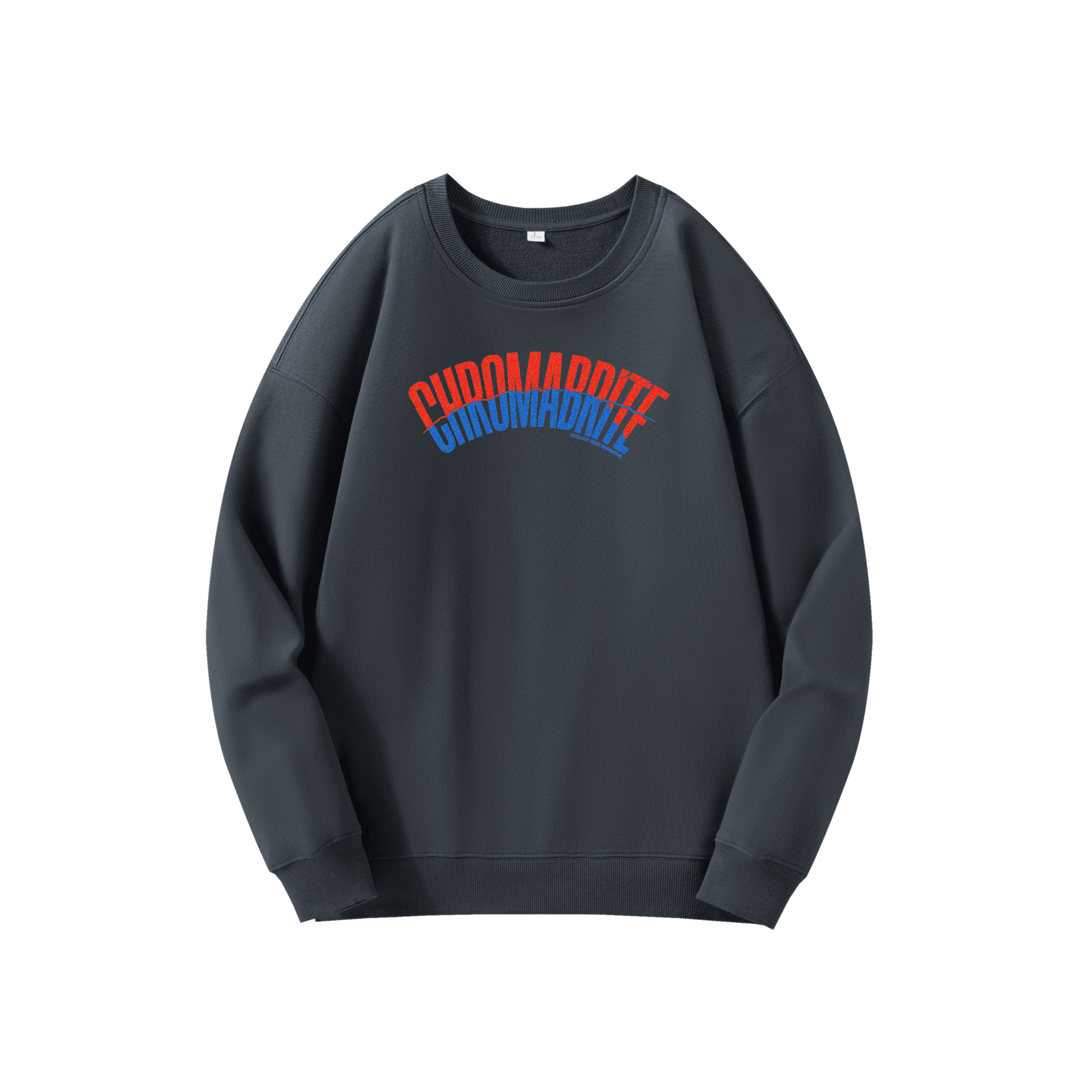 Chromadize Oversized Crewneck Sweatshirt – Vintage Letter Graphic Heavyweight Pullover ChromaBrite Clothing