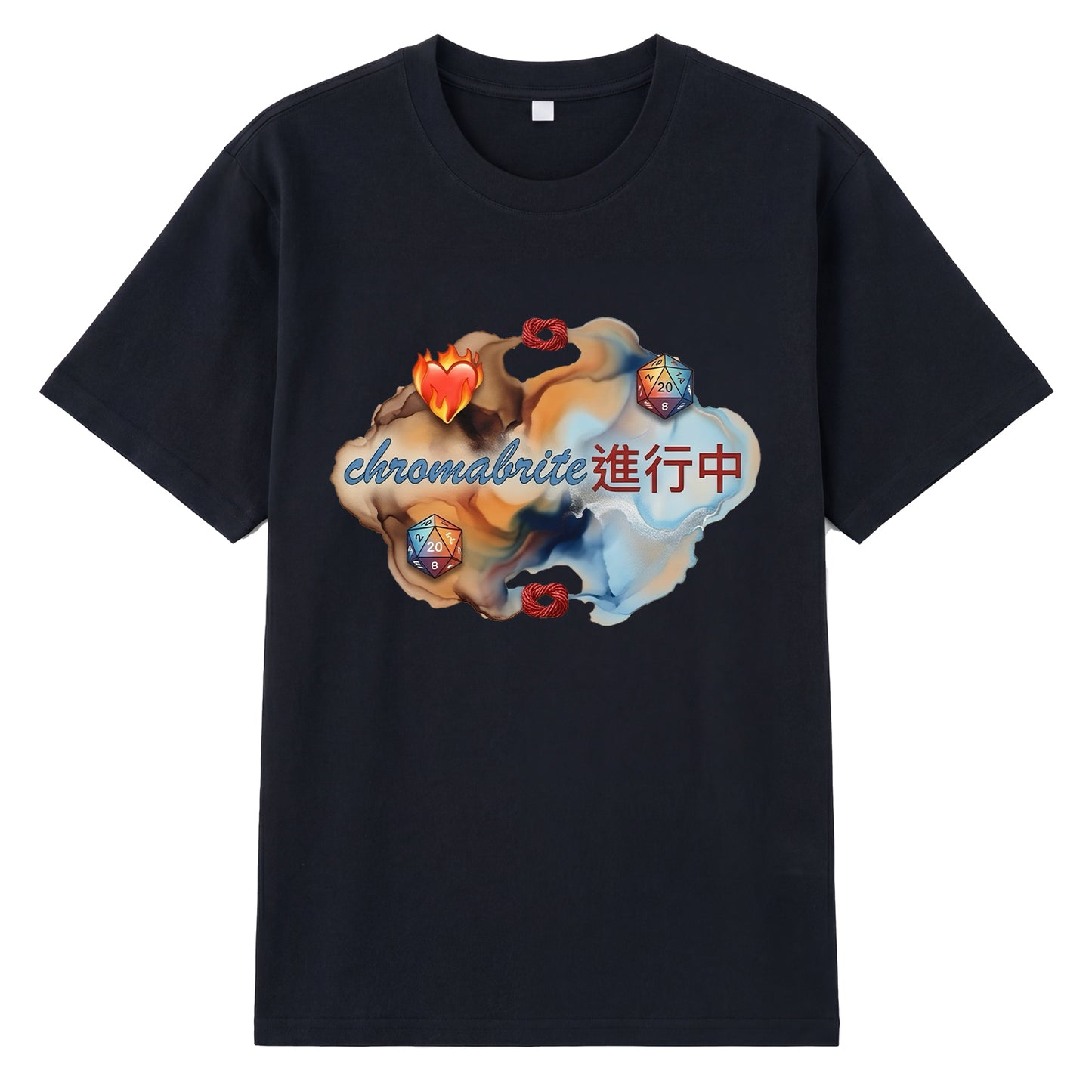 Alternate angle of black t恤 featuring Colorful CB Staple Tee