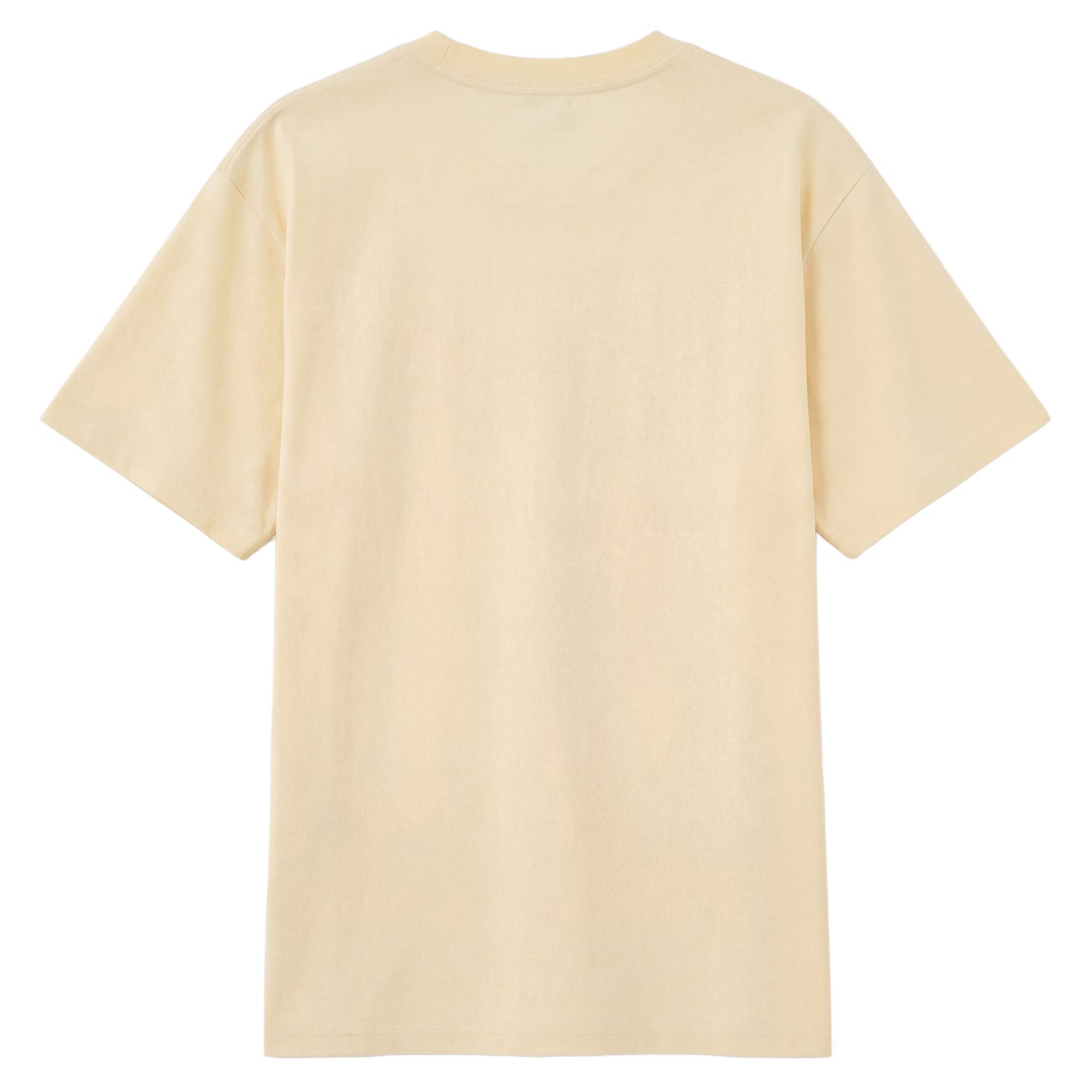 Back view of beige t恤 featuring ChromaBrite Foshan Staple Tee