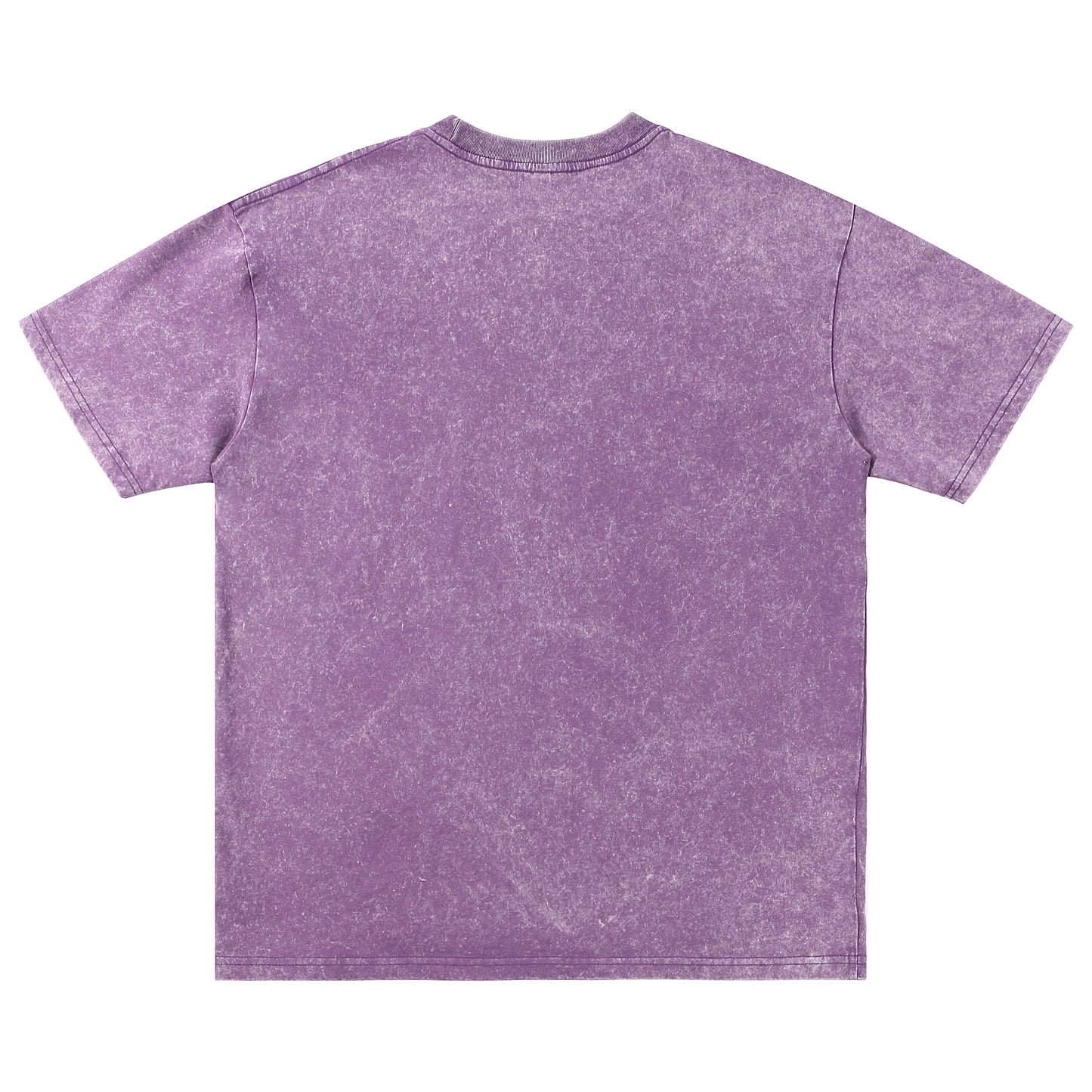 Back view of purple t恤 featuring ChromaBrite Foshan Vintage Tee