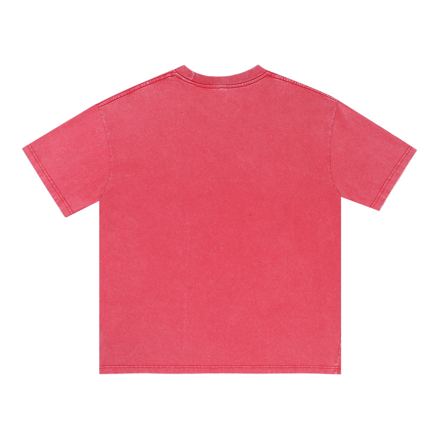 Back view of red t恤 featuring ChromaBrite Foshan Vintage Tee