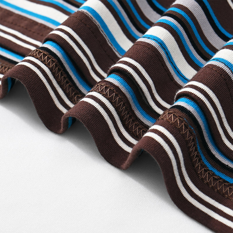 Classic Stripe T-Shirt 200GSM | Relaxed Drop-Shoulder | Dark Grey Essential Tee ChromaBrite Clothing - 展示6