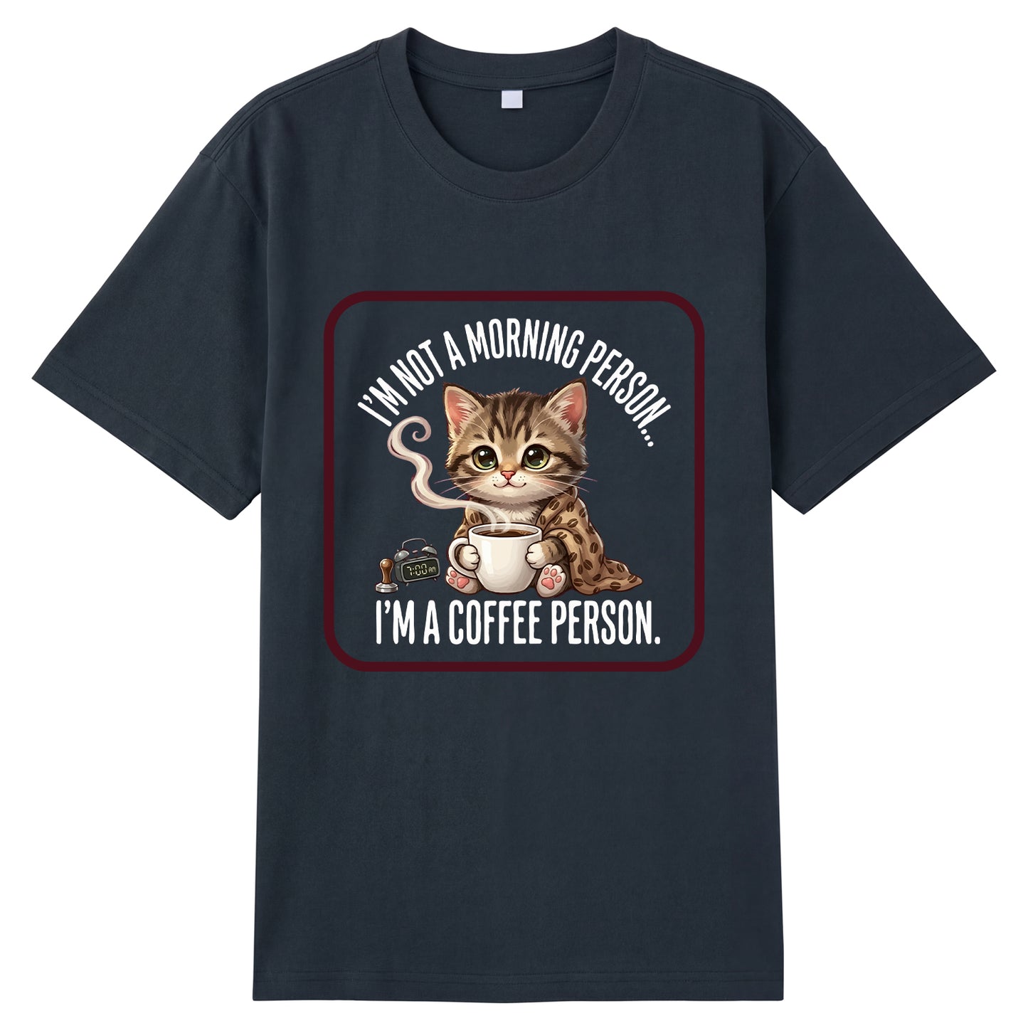 Alternate angle of gray t恤 featuring Coffee Person Staple Tee
