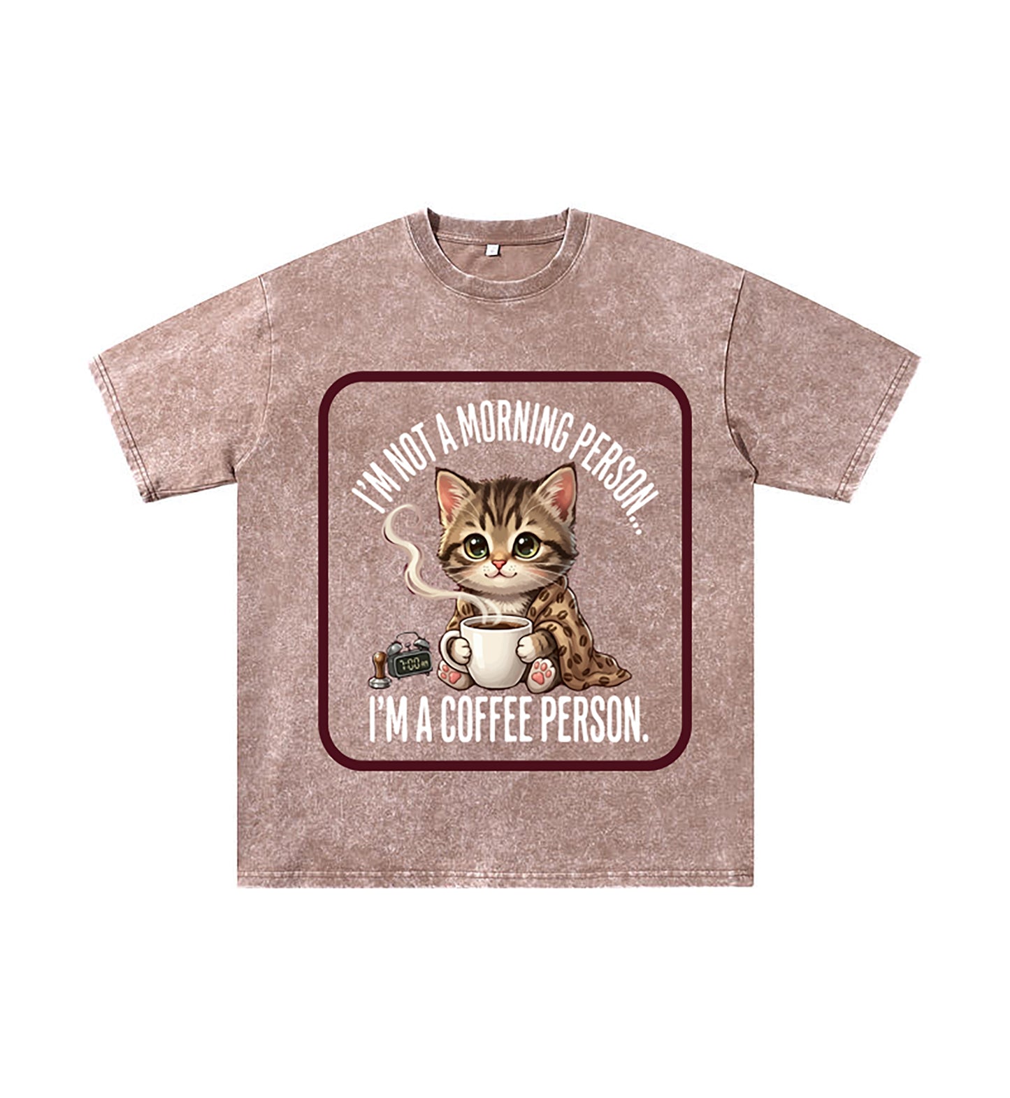 Alternate angle of brown t恤 featuring Coffee Person Vintage Tee