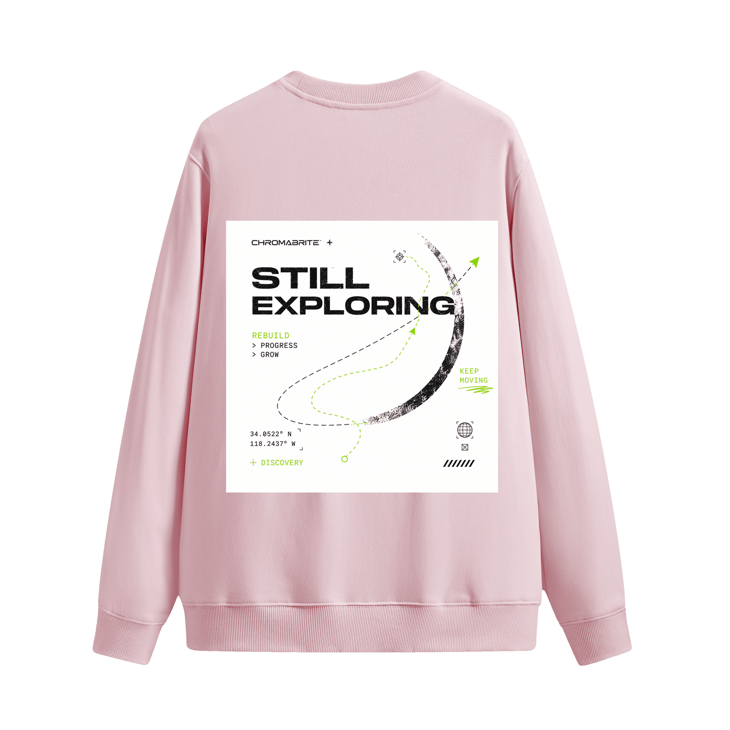 ChromaBrite "Still Exploring" Crewneck Sweatshirt ChromaBrite Clothing