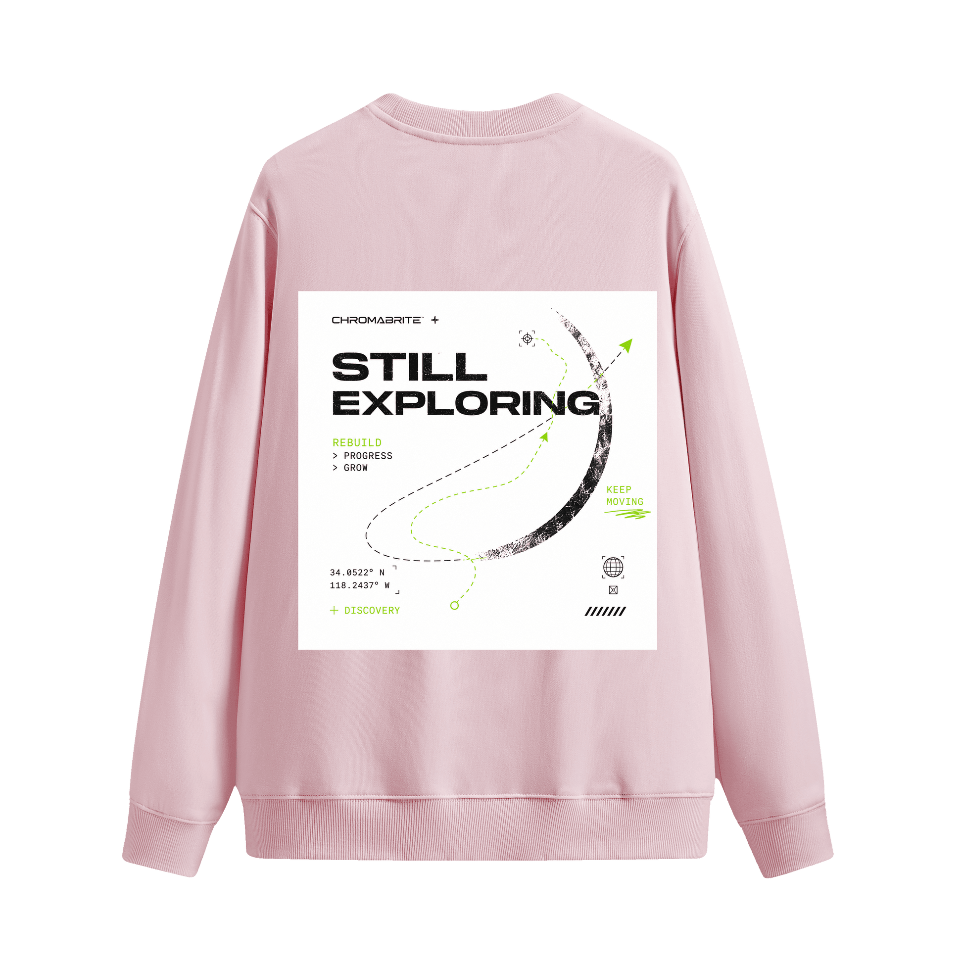 ChromaBrite "Still Exploring" Crewneck Sweatshirt ChromaBrite Clothing