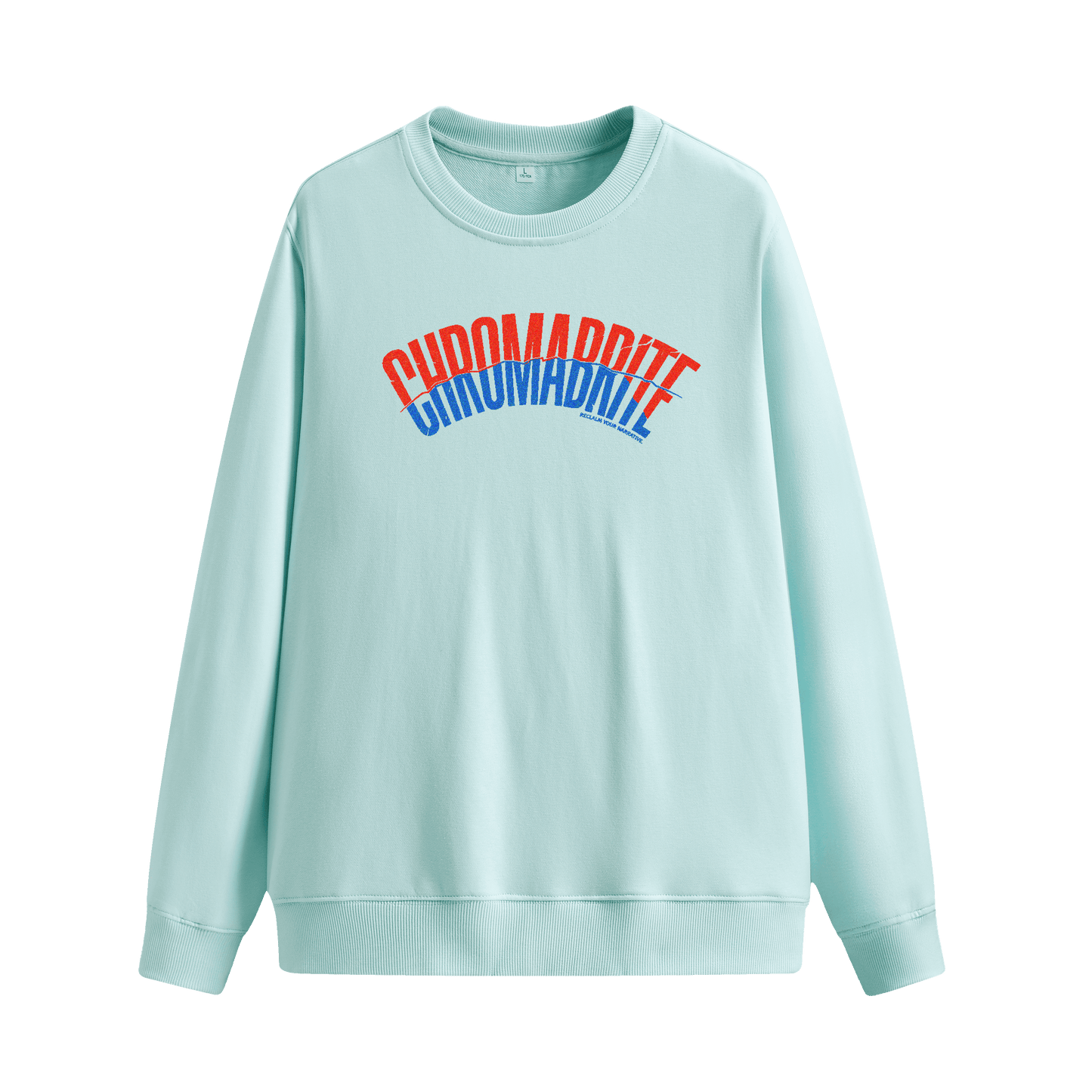 Chromadize Oversized Crewneck Sweatshirt – Vintage Letter Graphic Heavyweight Pullover ChromaBrite Clothing