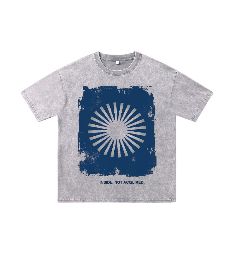 Oversized Tshirts for Men Short Sleeve Vintage Washed Basic Loose Tees THE BLUE SUN ChromaBrite Clothing - 展示5