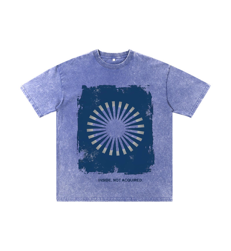 Oversized Tshirts for Men Short Sleeve Vintage Washed Basic Loose Tees THE BLUE SUN ChromaBrite Clothing