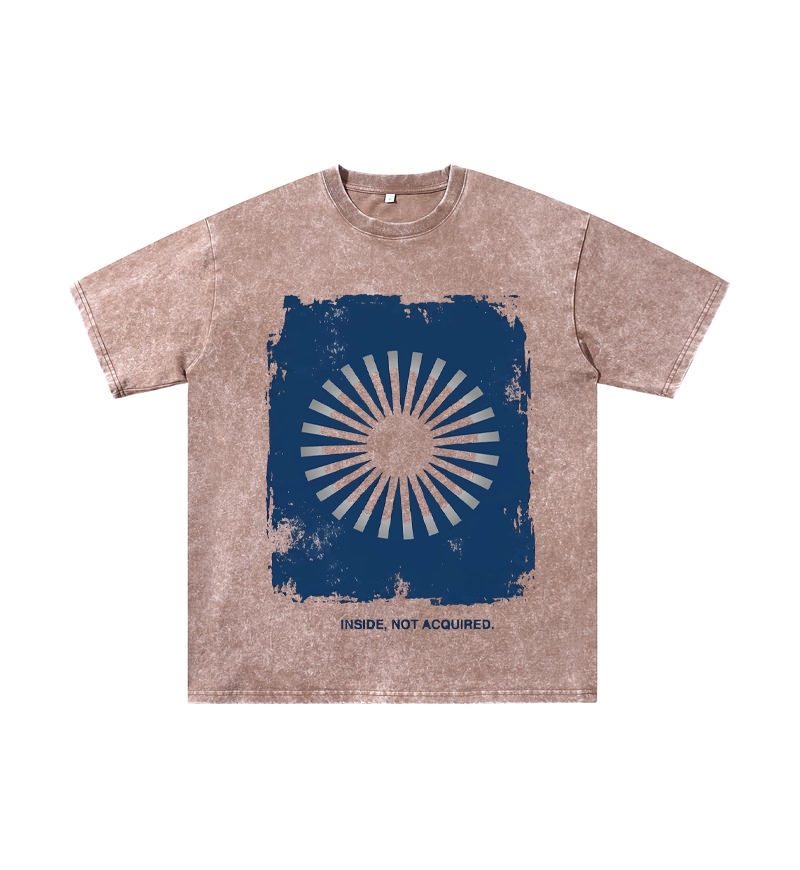 Oversized Tshirts for Men Short Sleeve Vintage Washed Basic Loose Tees THE BLUE SUN ChromaBrite Clothing - 展示3