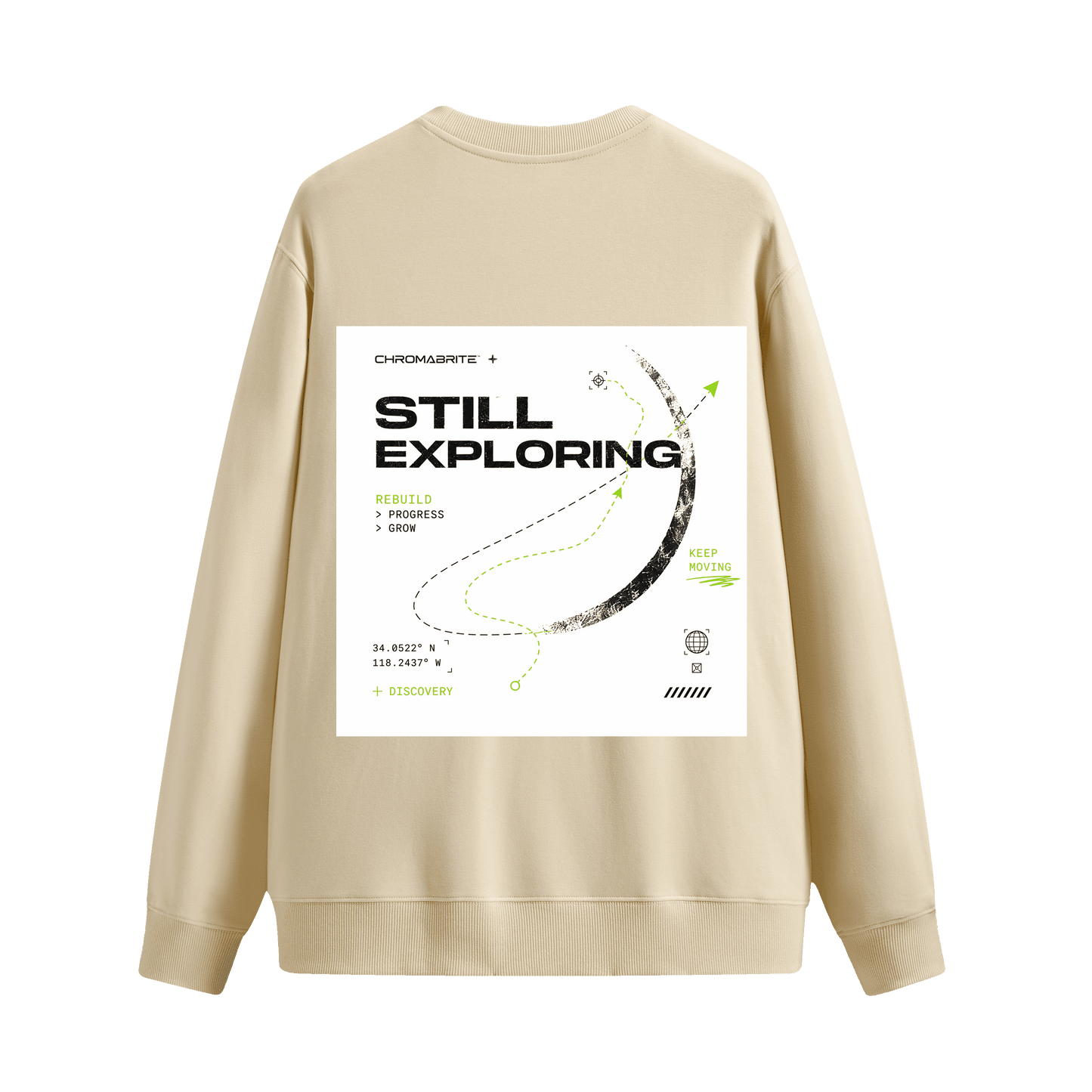 ChromaBrite "Still Exploring" Crewneck Sweatshirt ChromaBrite Clothing