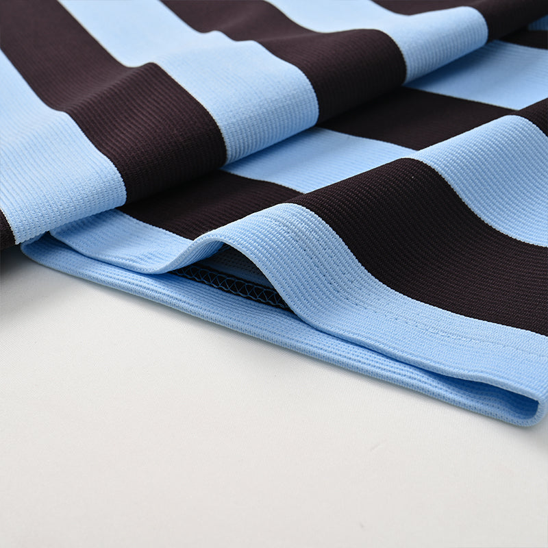 Premium Heavyweight Relaxed-Fit Stripe T-Shirt | 260GSM Slub Cotton | Drop-Shoulder Tee ChromaBrite Clothing - 展示7