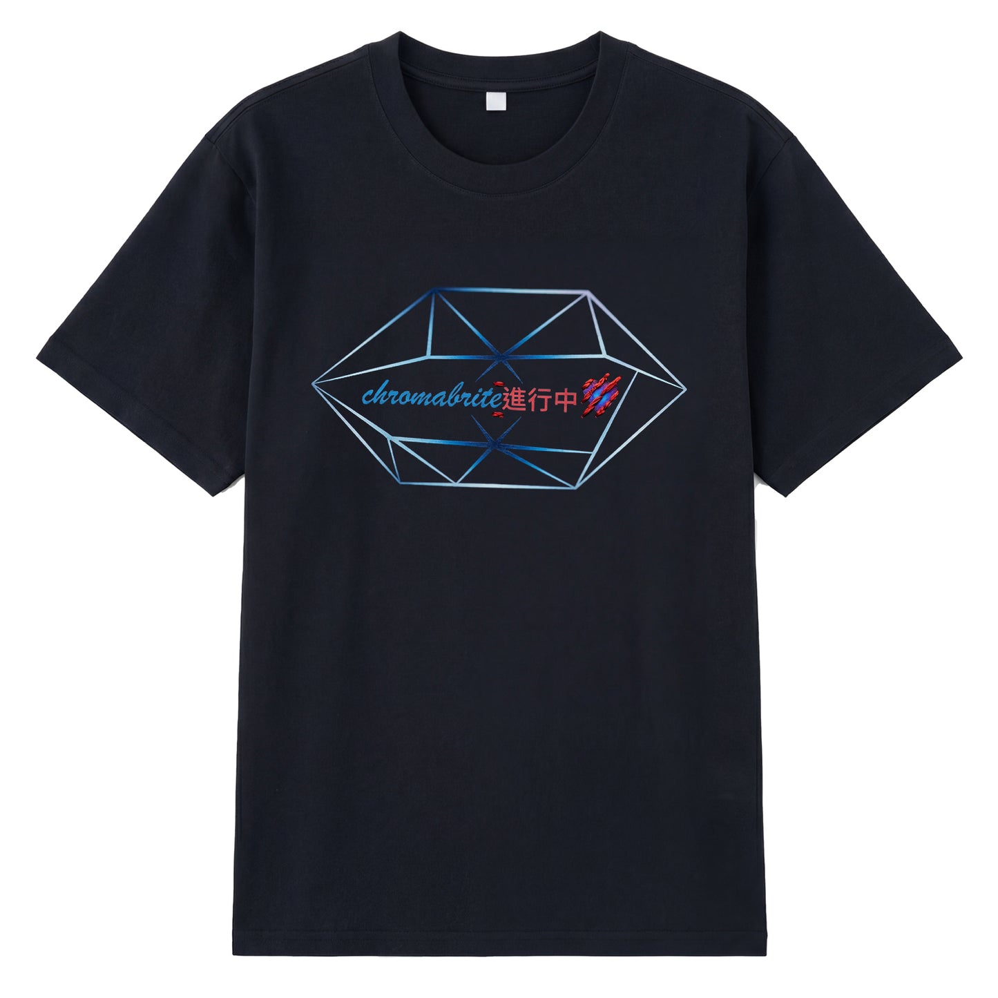Detail view of black t恤 featuring Prism In Motion Staple Tee