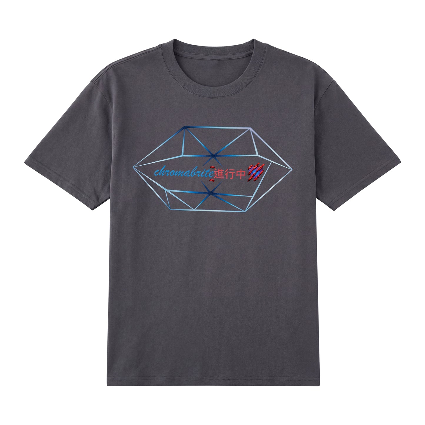 Detail view of gray t恤 featuring Prism In Motion Staple Tee