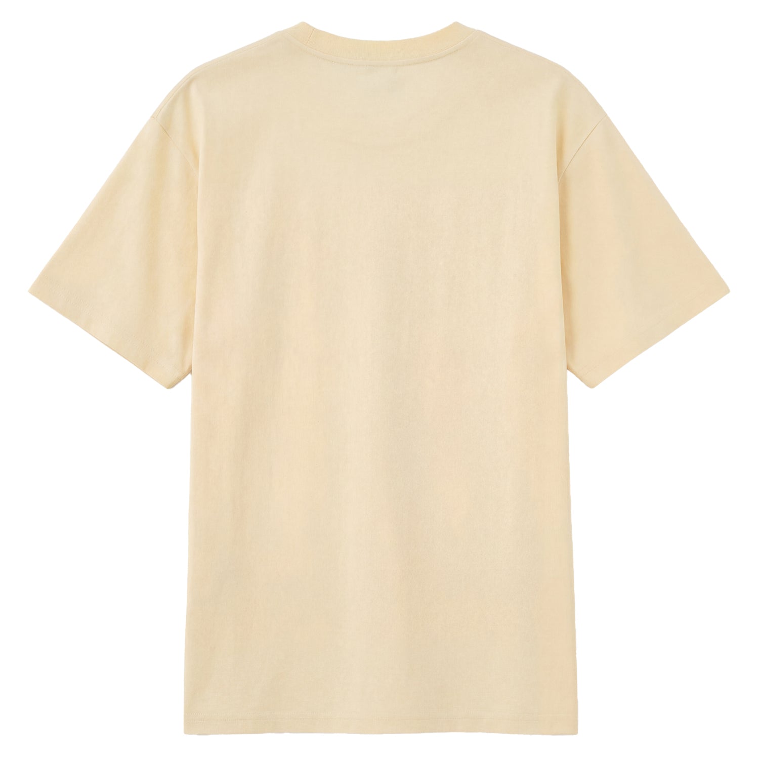 Back view of beige t恤 featuring Sunward Bloom Staple Tee