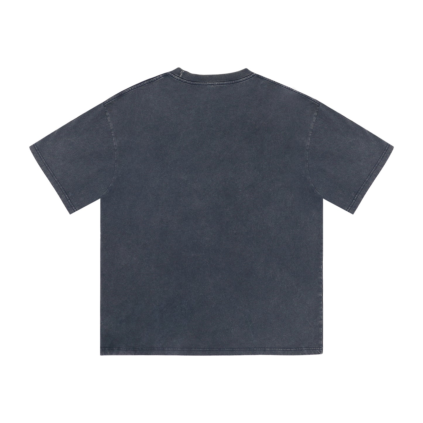 Back view of blue t恤 featuring Sunward Bloom Vintage Tee