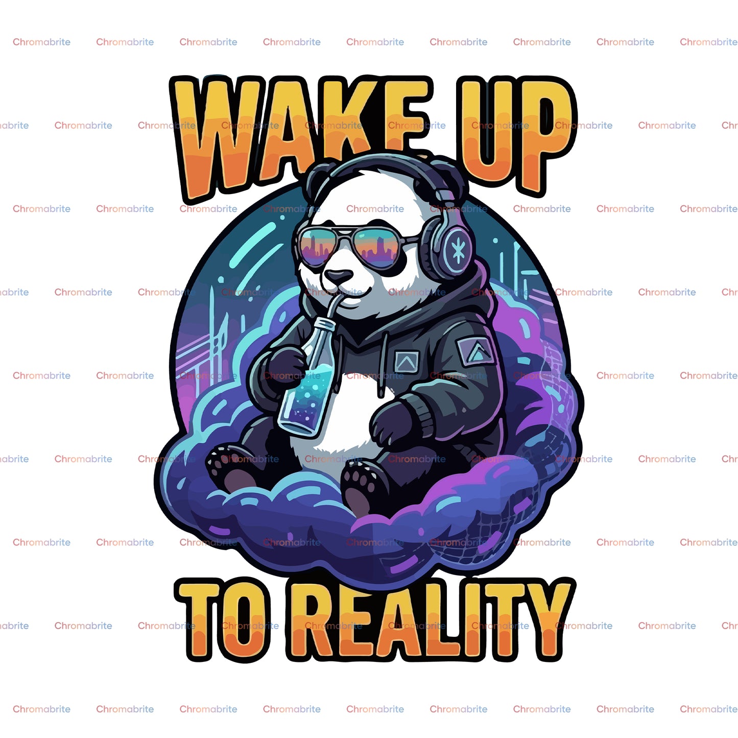 Front view of t恤 featuring Wake up to reality Vintage Tee