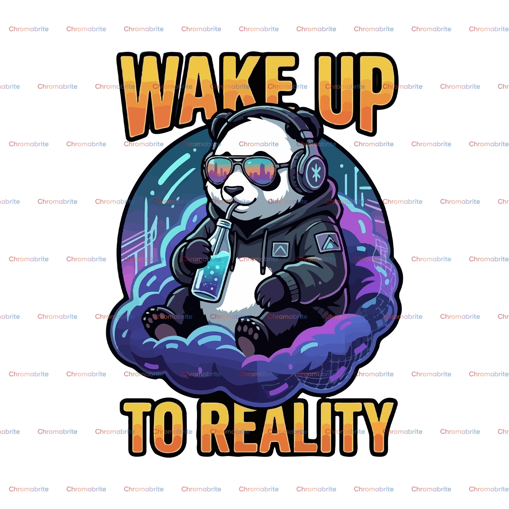 Front view of t恤 featuring Wake up to reality Vintage Tee