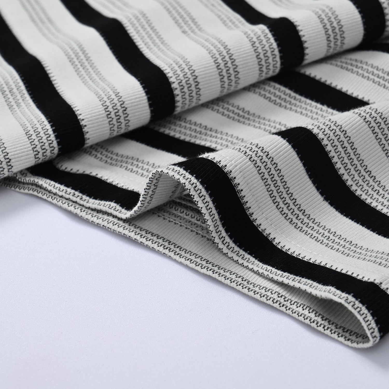 Yarn-Dyed Stripe T-Shirt 200GSM | Relaxed Drop-Shoulder | Grey-Black Tee ChromaBrite Clothing - 展示13